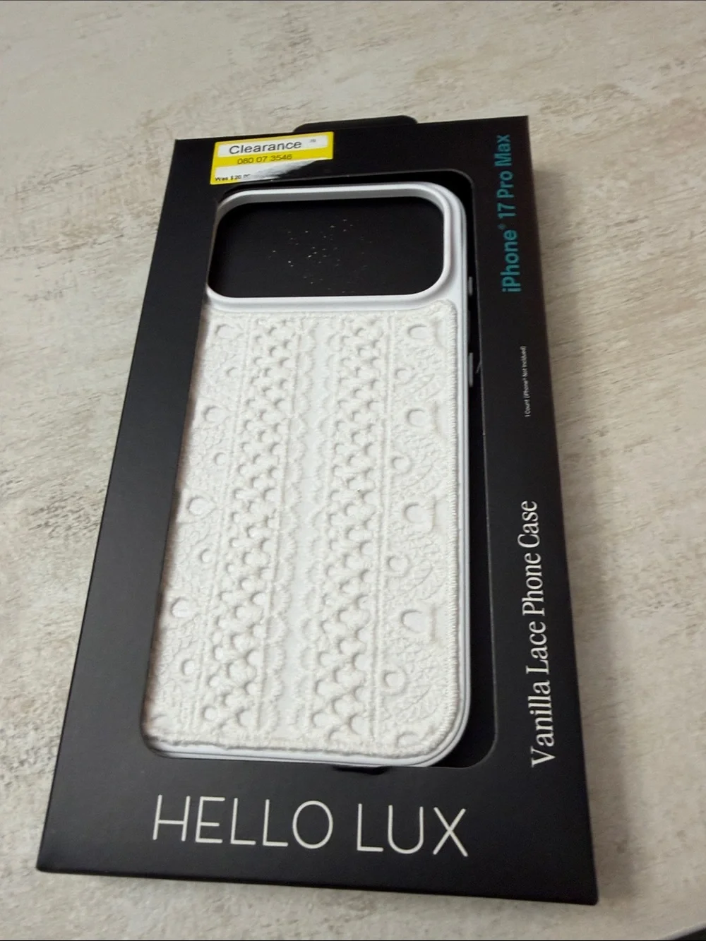 Vanilla Lace White iPhone 17 Pro Max Case